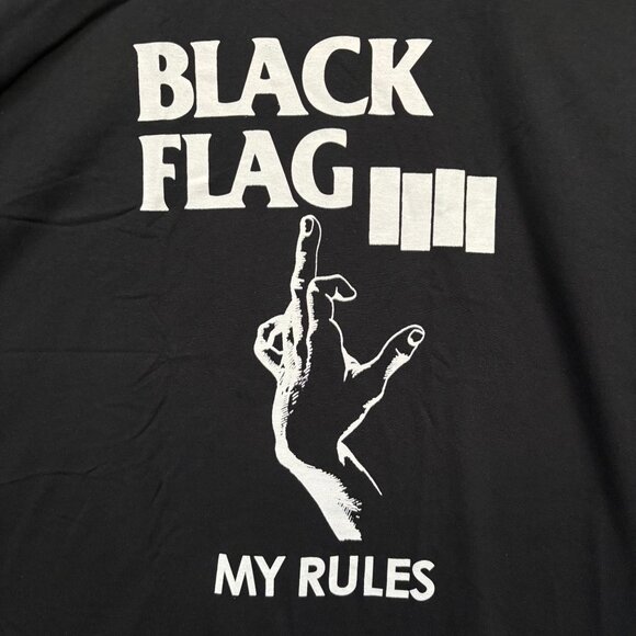Black Flag My Rules Rock T-Shirt Size Extra Large - Picture 2 of 4